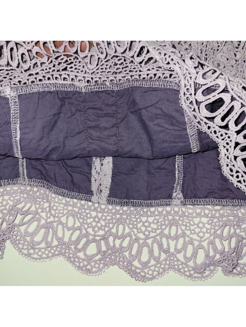 Anthropologie Eri + Ali Sydney Lace Blouse In Lavender Lined Women's Size XS - Picture 7 of 10